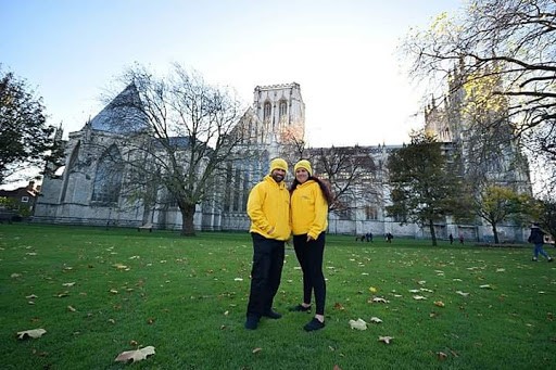 Emma and Simon of Indigo Greens Estate Agents - Outside York Minster