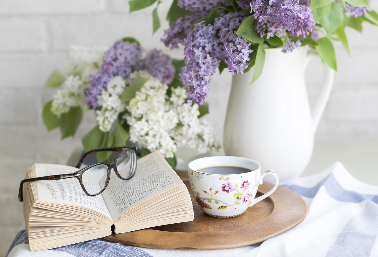 A Book and a cup of coffee