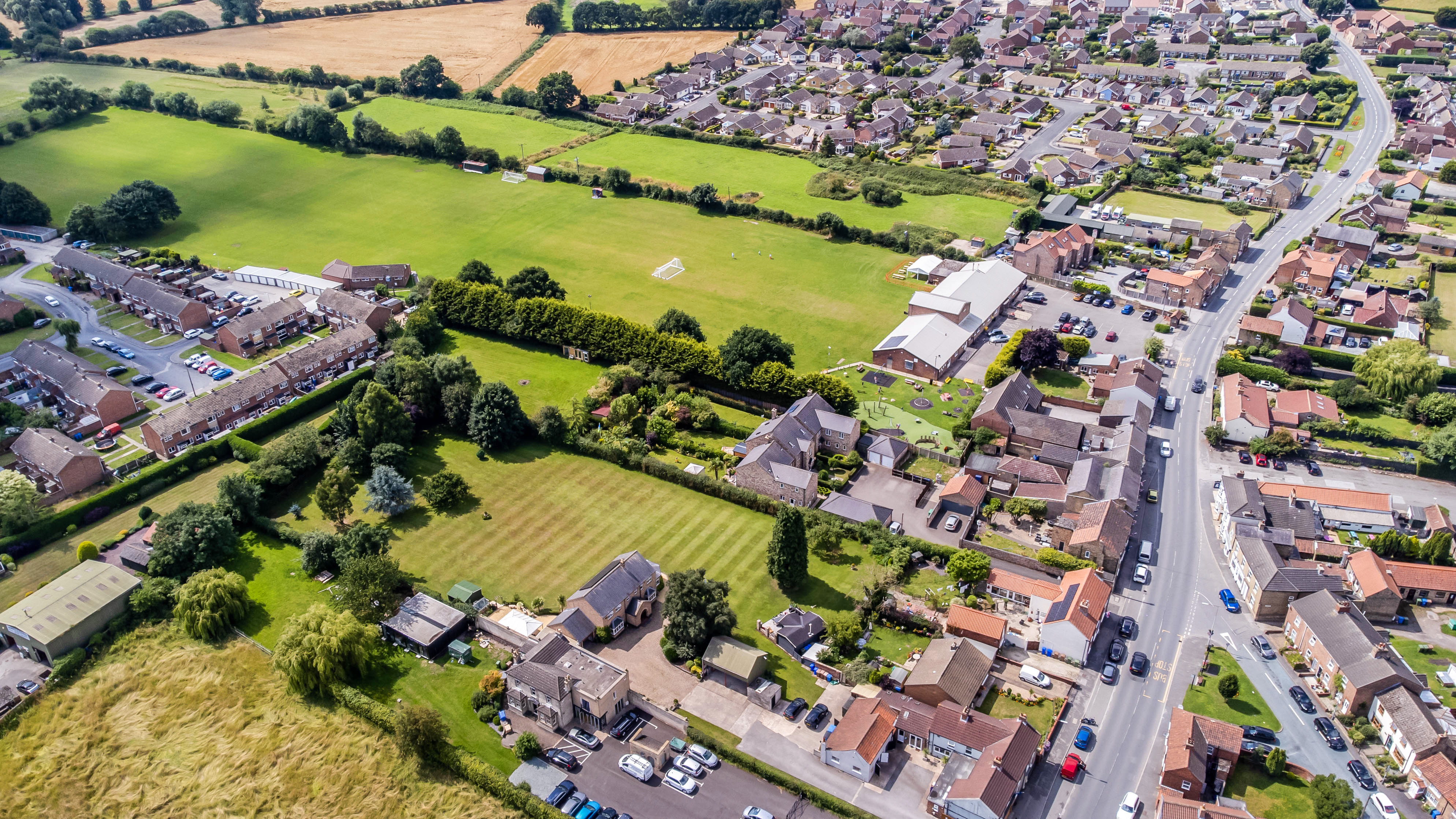 Drone view of housing